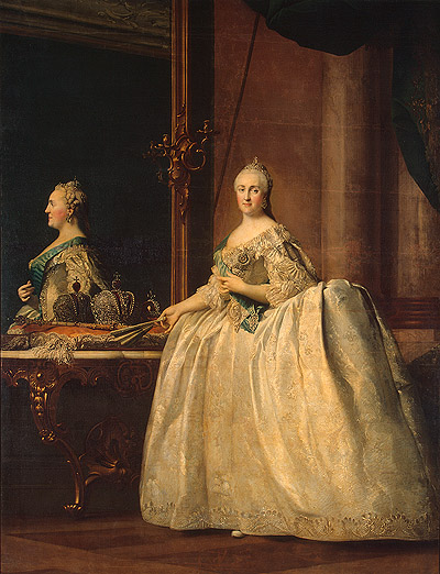 Catherine II of Russia in the mirror